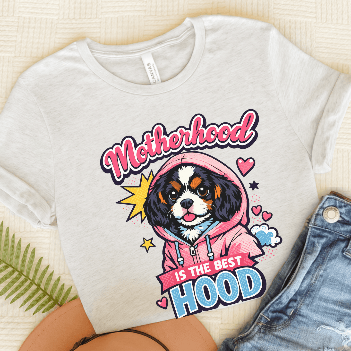 Personalized Cavalier Motherhood Unisex TShirt Ash