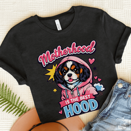 Personalized Cavalier Motherhood Unisex TShirt Dark Grey Heather
