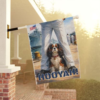 Personalized Cavalier Naval Sailor Garden Flag