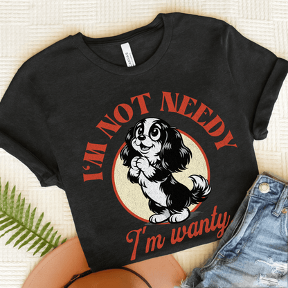 Cavalier Not Wanty Unisex TShirt Dark Grey Heather