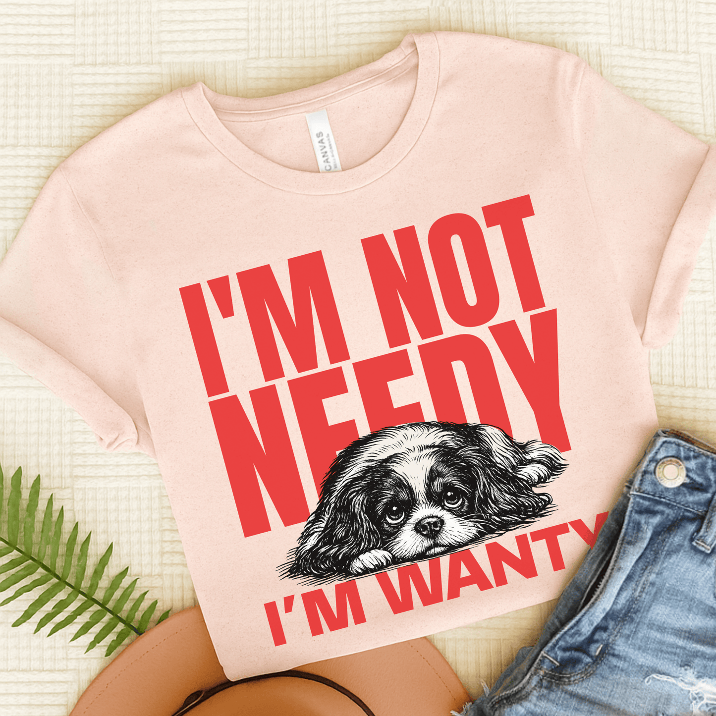 Personalized Cavalier Needy Not Unisex TShirt Soft Pink