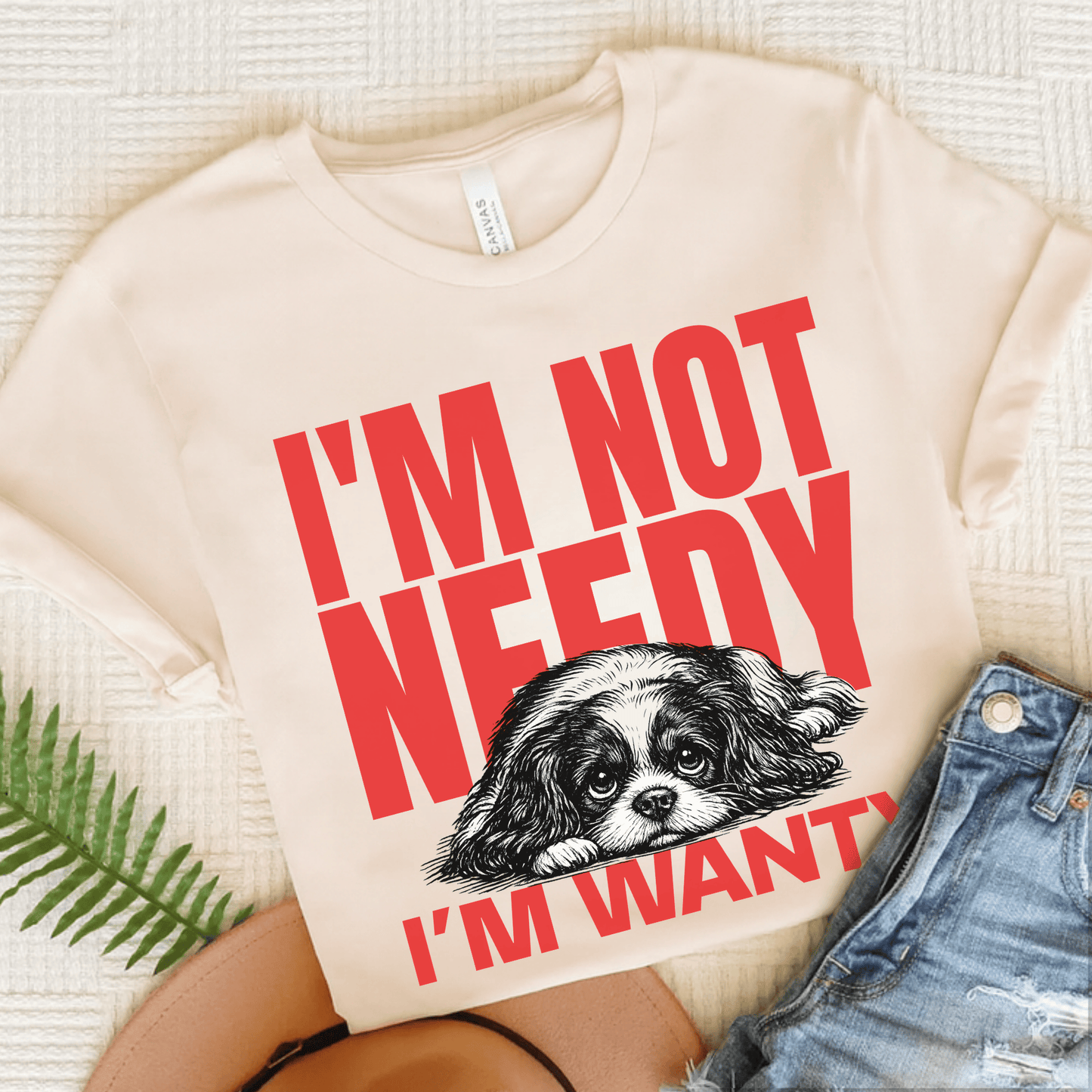 Personalized Cavalier Needy Not Unisex TShirt Natural