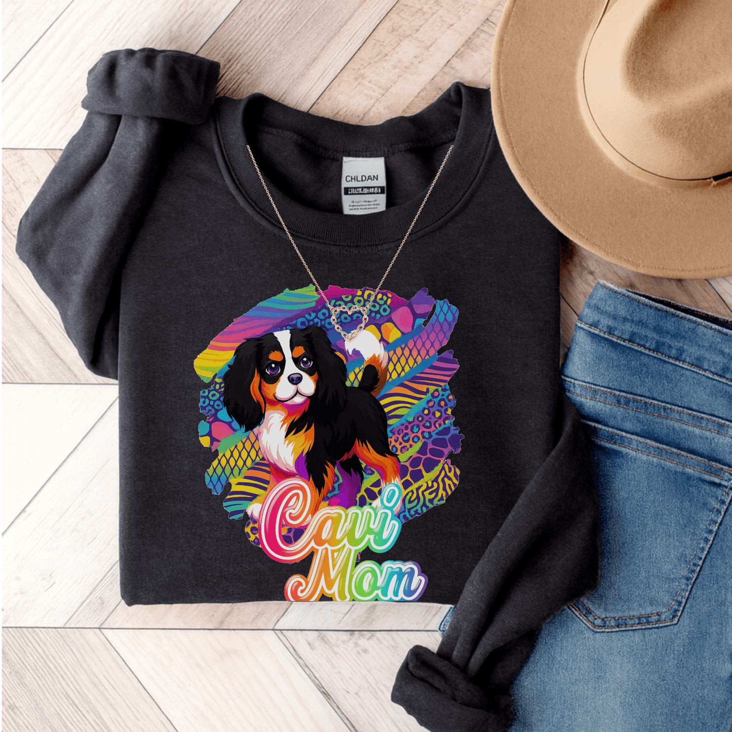Tricolor Cavalier Neon Sweatshirt Black