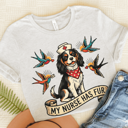 Personalized Cavalier Nurse Unisex TShirt Ash