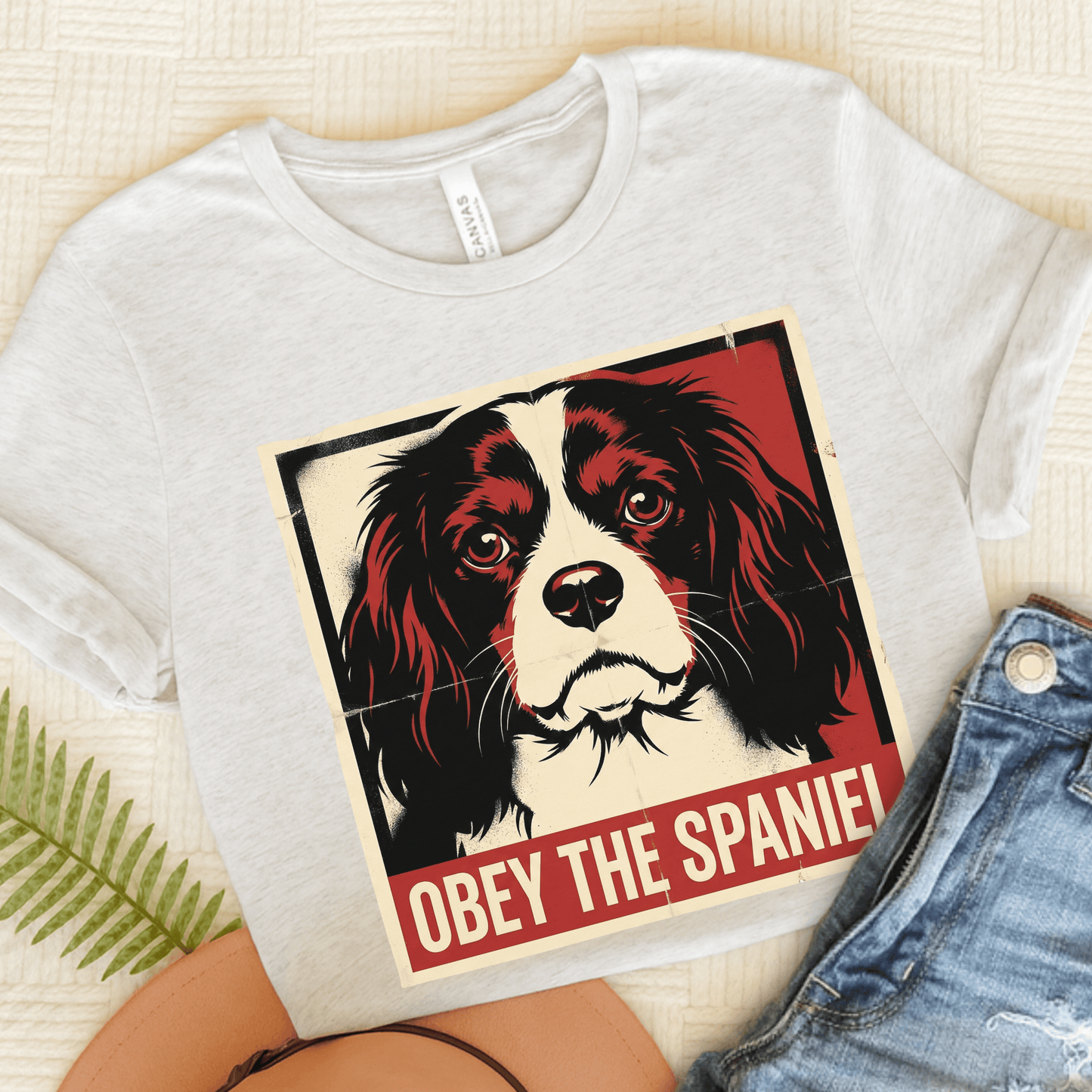 Personalized Cavalier Obey Unisex TShirt Ash