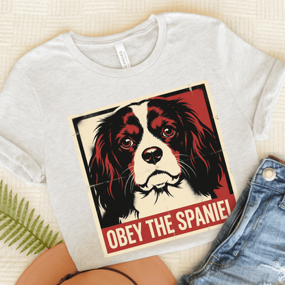 Personalized Cavalier Obey Unisex TShirt Ash