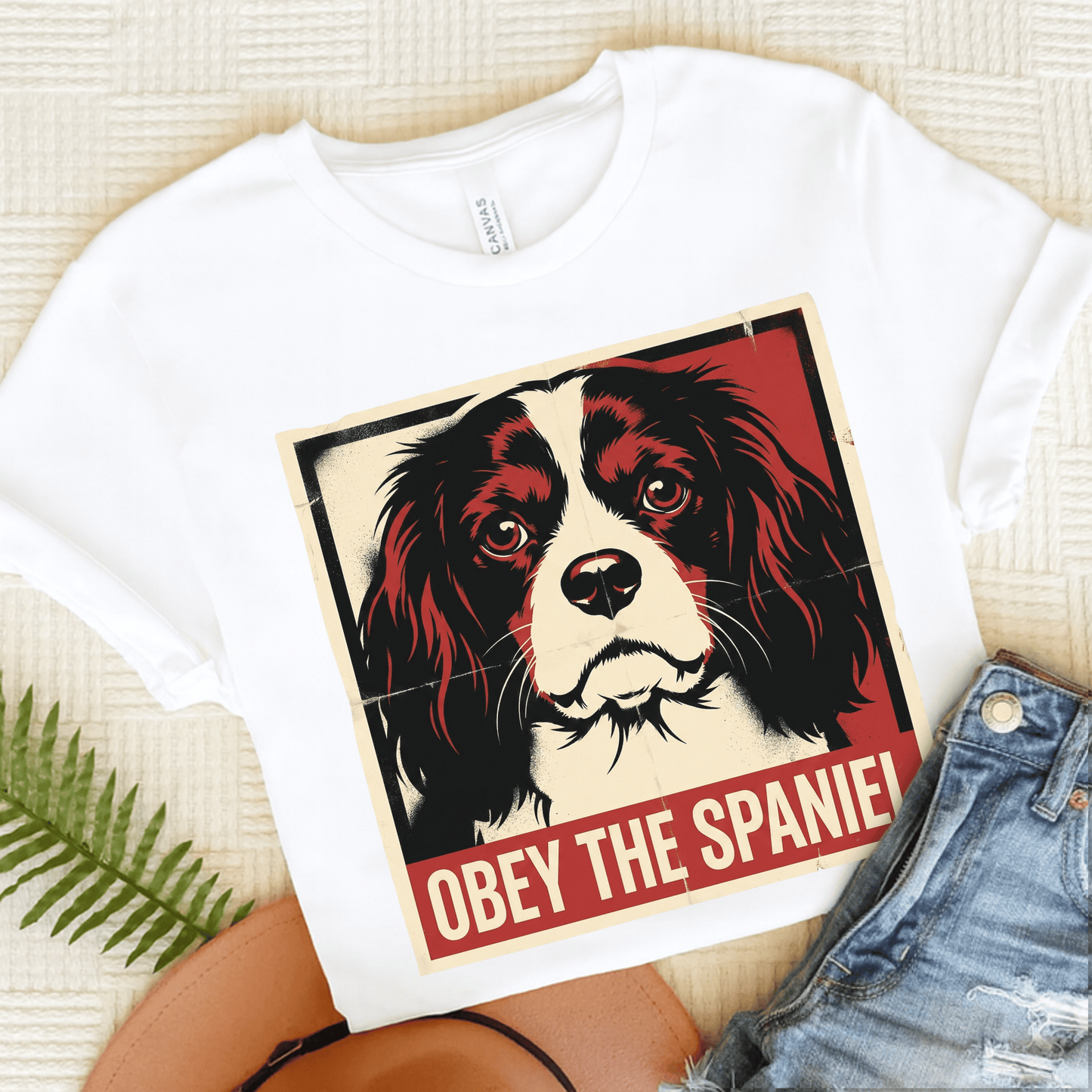 Personalized Cavalier Obey Unisex TShirt White