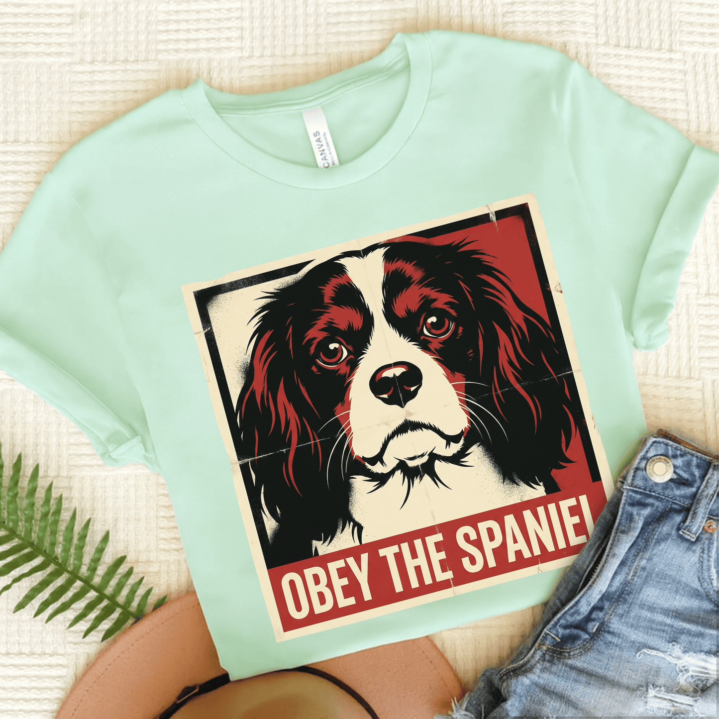 Personalized Cavalier Obey Unisex TShirt Heather Mint