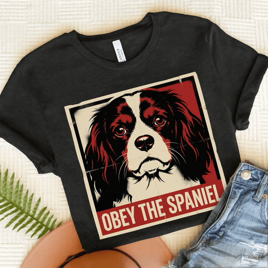 Personalized Cavalier Obey Unisex TShirt Dark Grey Heather