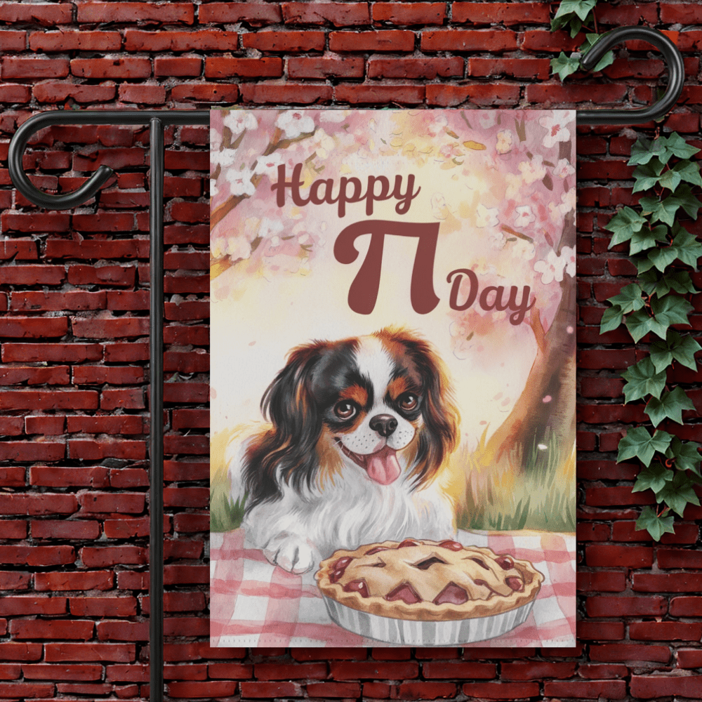 Tricolor Cavalier Pi Day Garden Flag 12'' × 18''