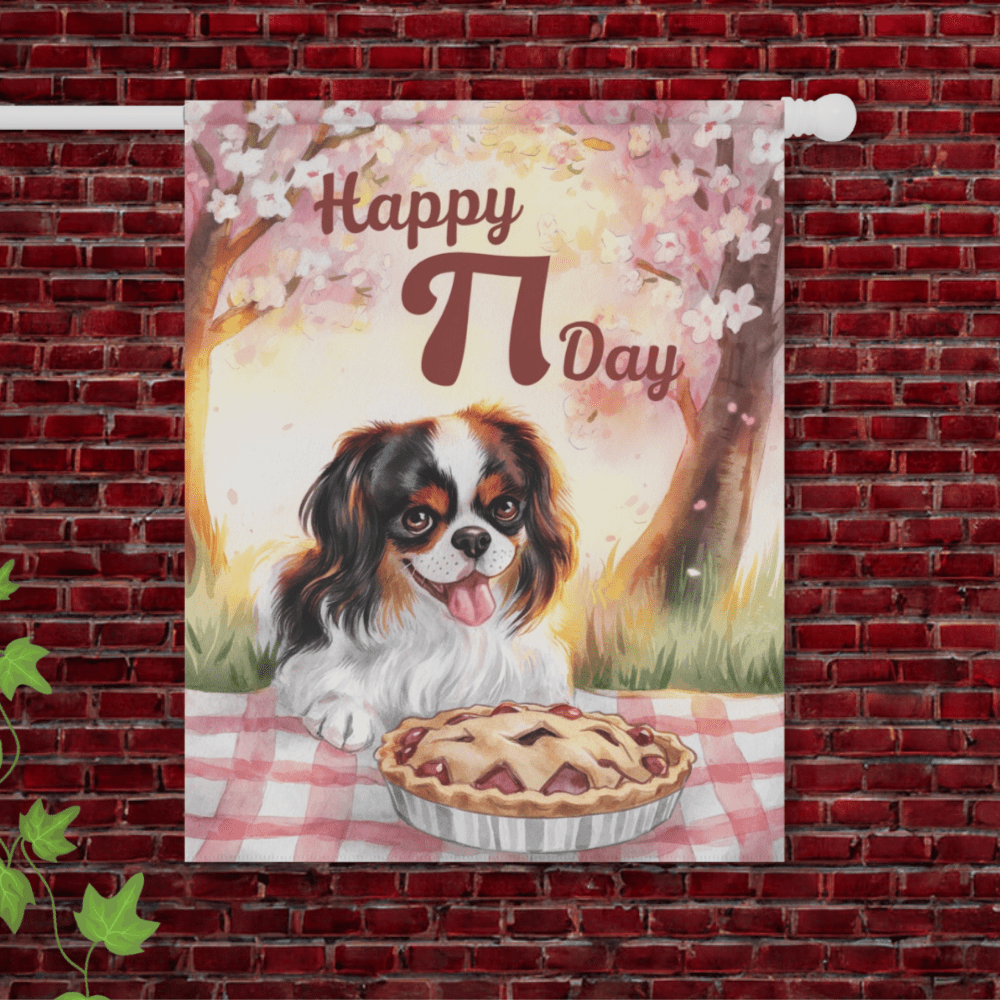 Tricolor Cavalier Pi Day Garden Flag 24.5'' × 32''