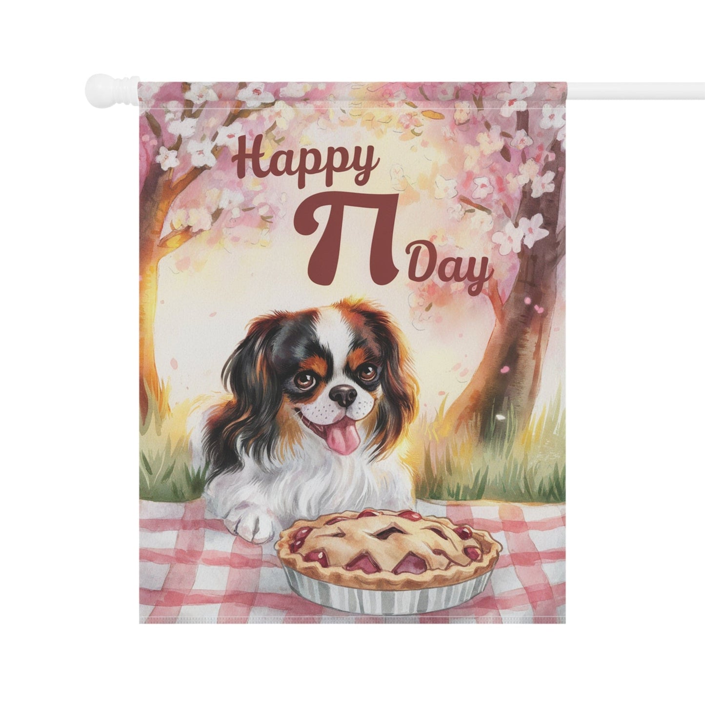 Tricolor Cavalier Pi Day Garden Flag