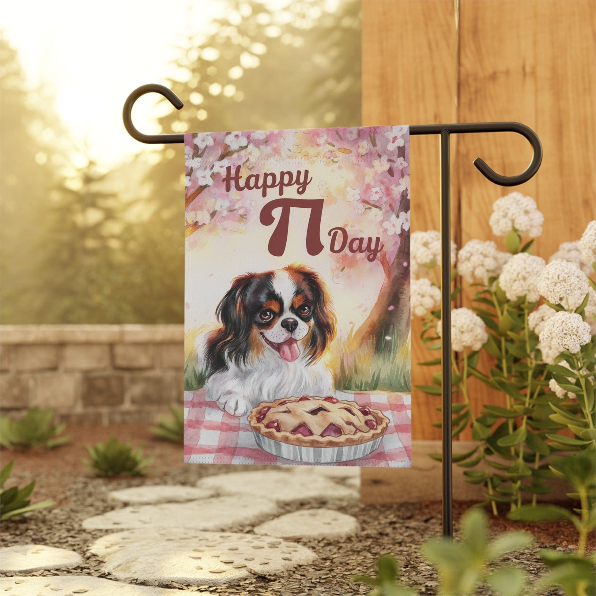 Tricolor Cavalier Pi Day Garden Flag