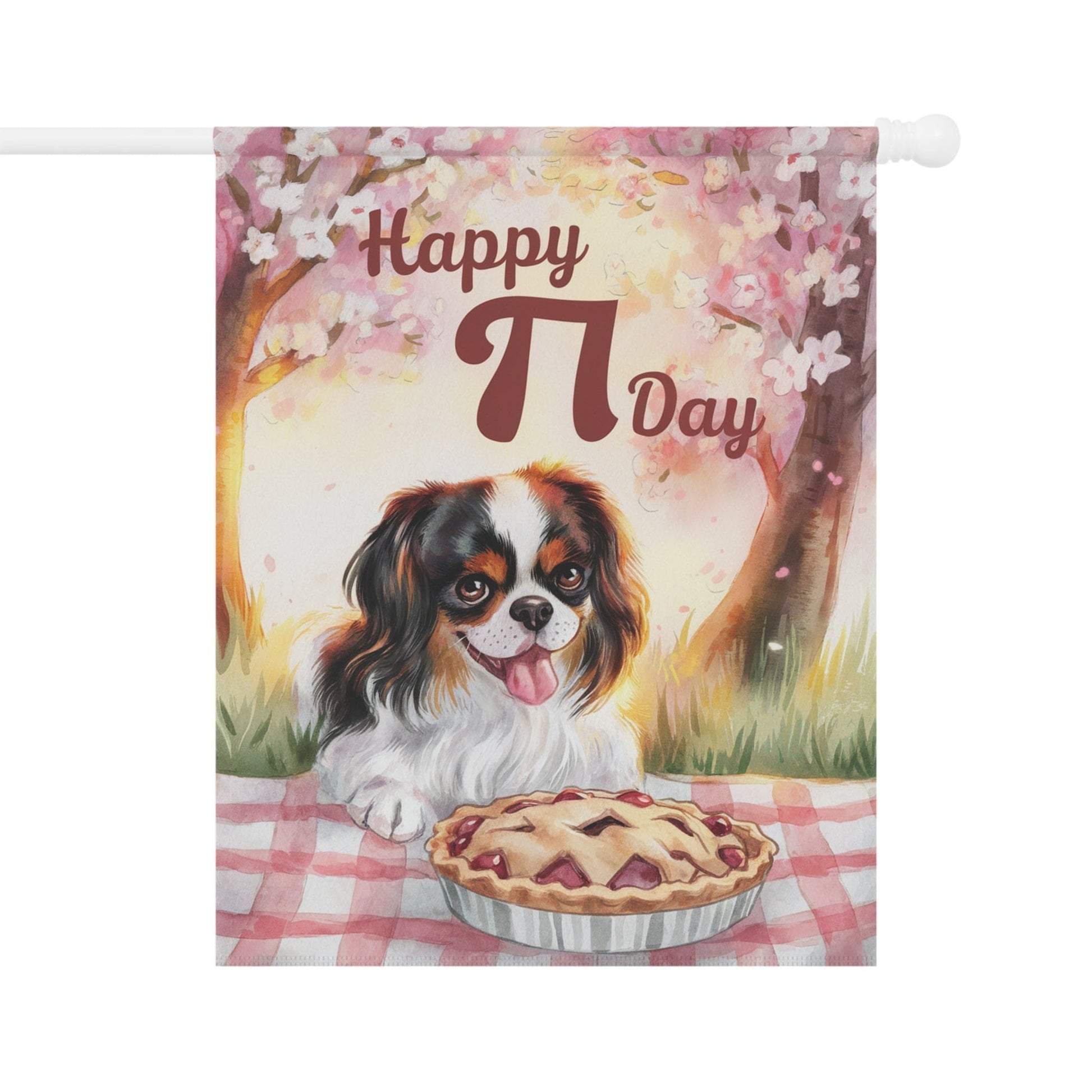 Tricolor Cavalier Pi Day Garden Flag