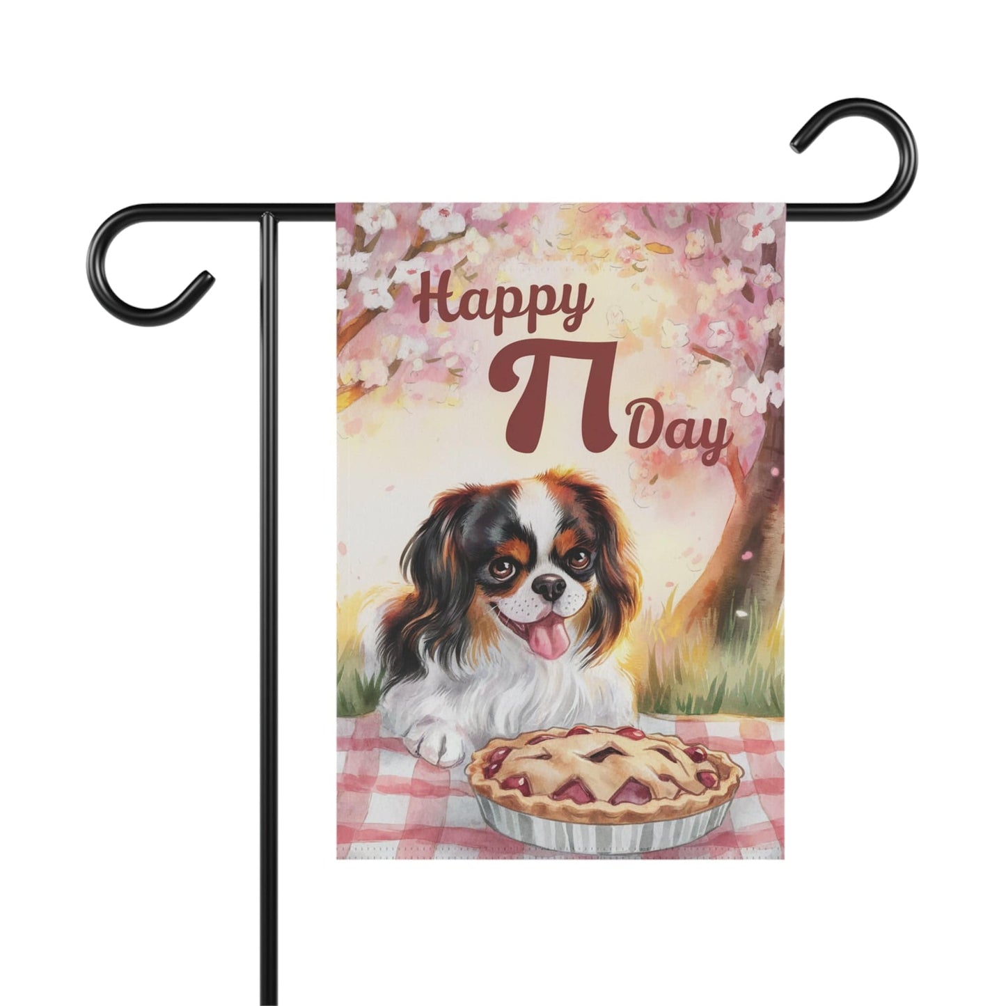 Tricolor Cavalier Pi Day Garden Flag