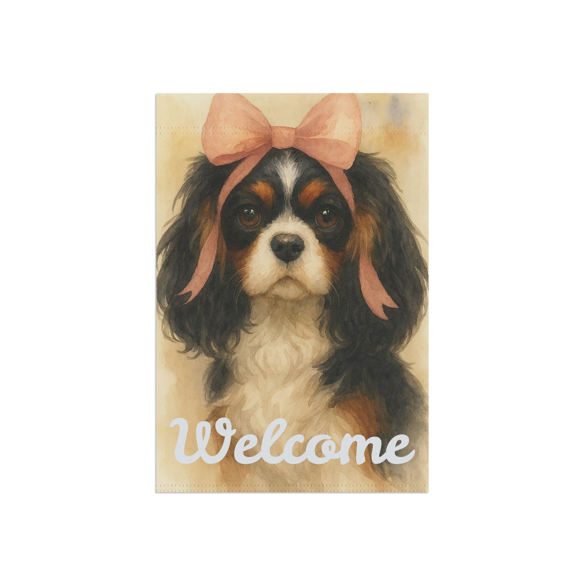 Tricolor Cavalier Pink Coquette Garden Flag