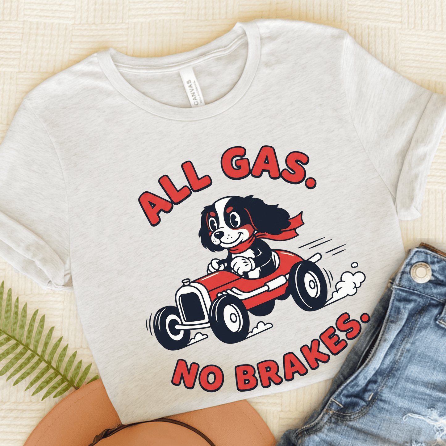 Personalized Cavalier Race Car Unisex TShirt Ash