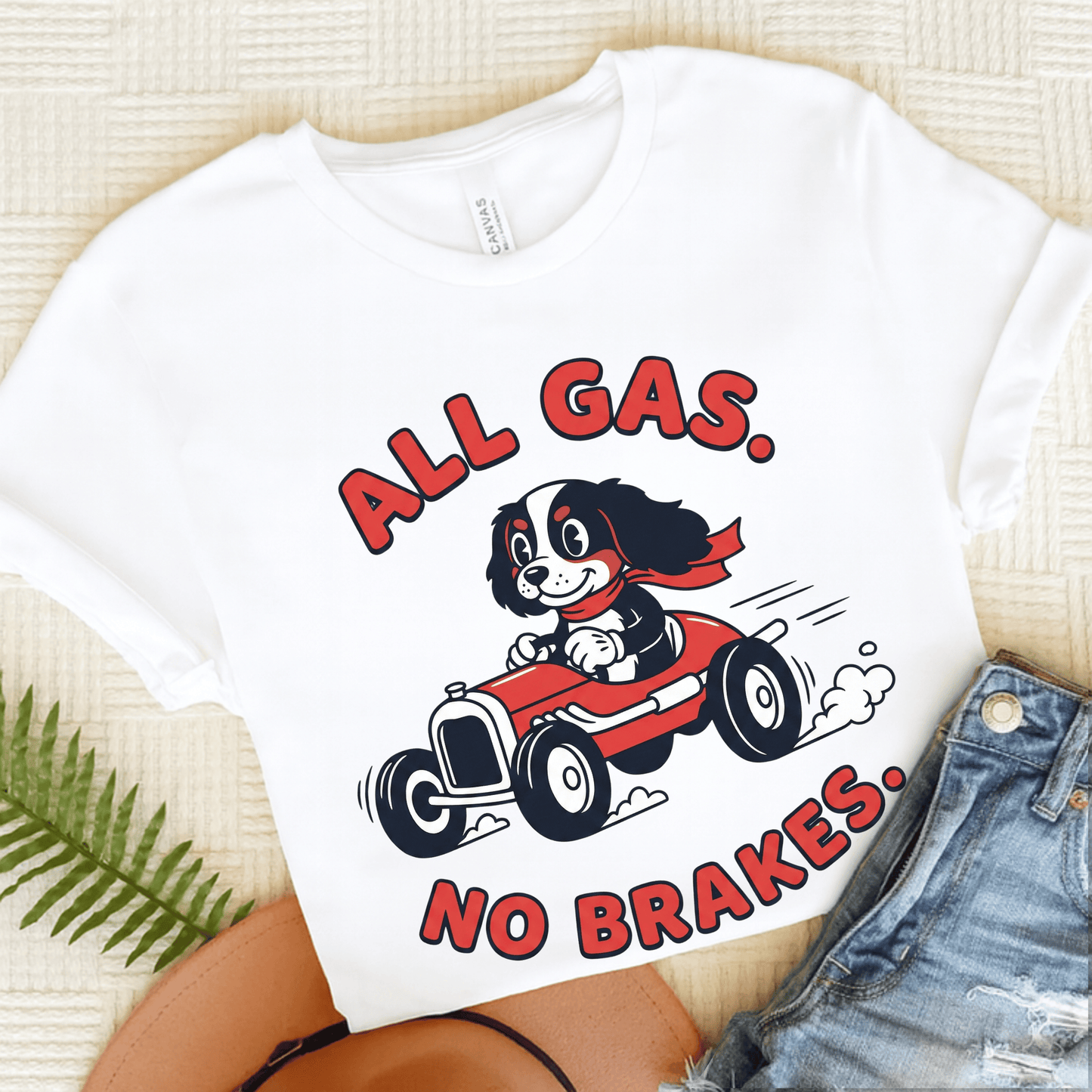 Personalized Cavalier Race Car Unisex TShirt White