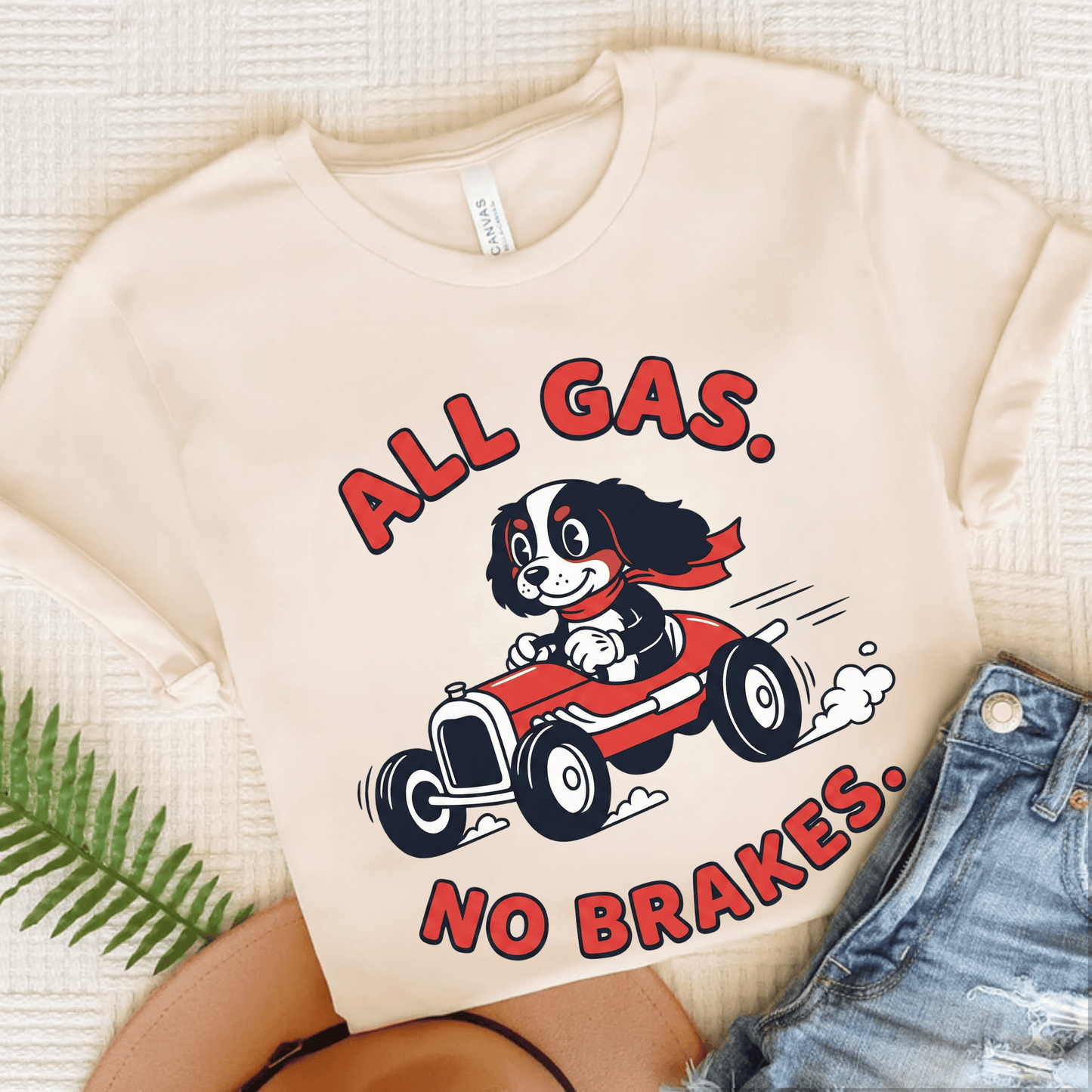 Personalized Cavalier Race Car Unisex TShirt Natural