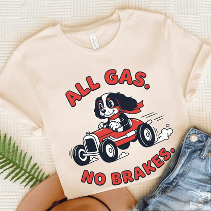 Personalized Cavalier Race Car Unisex TShirt Natural