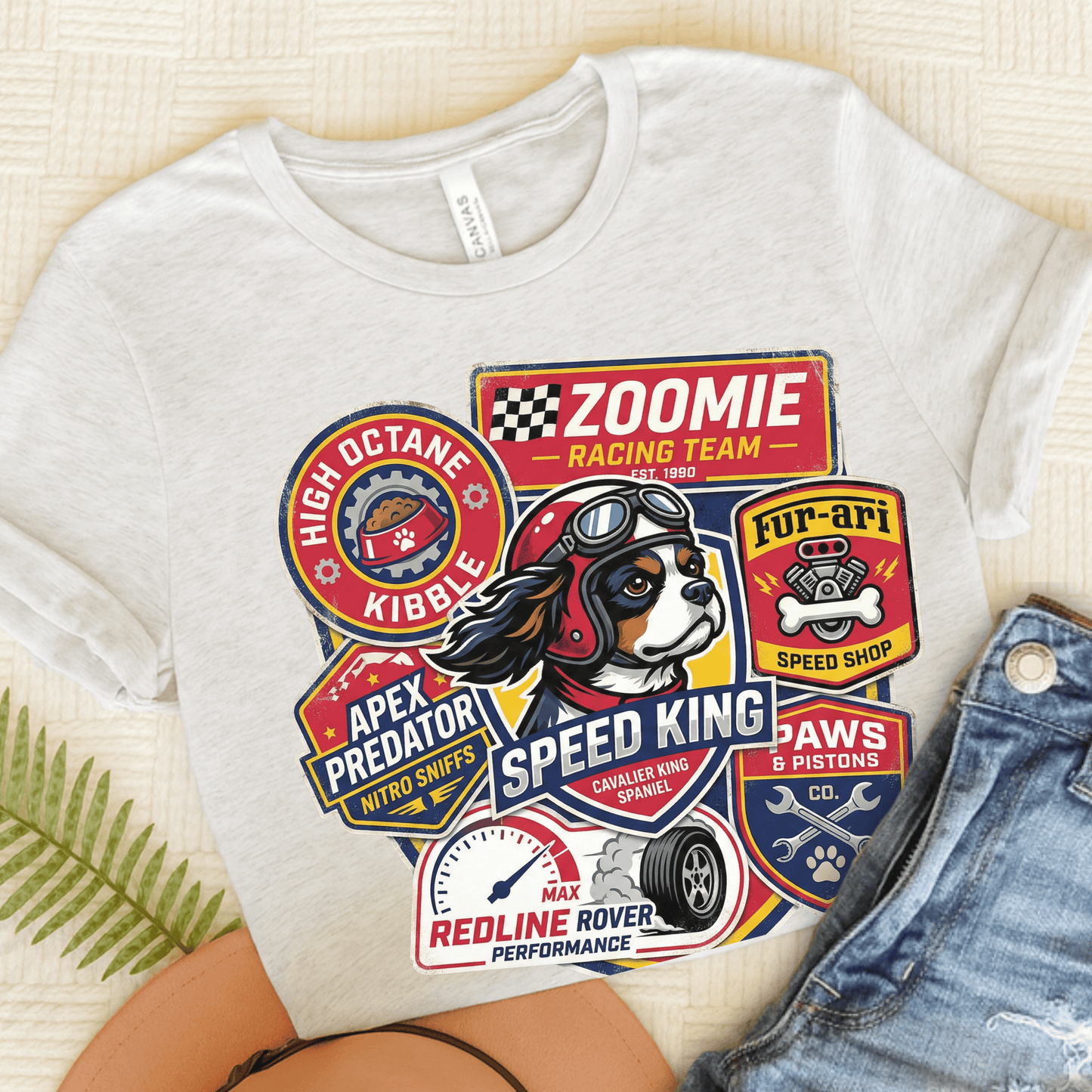 Personalized Cavalier Racing Unisex TShirt Ash