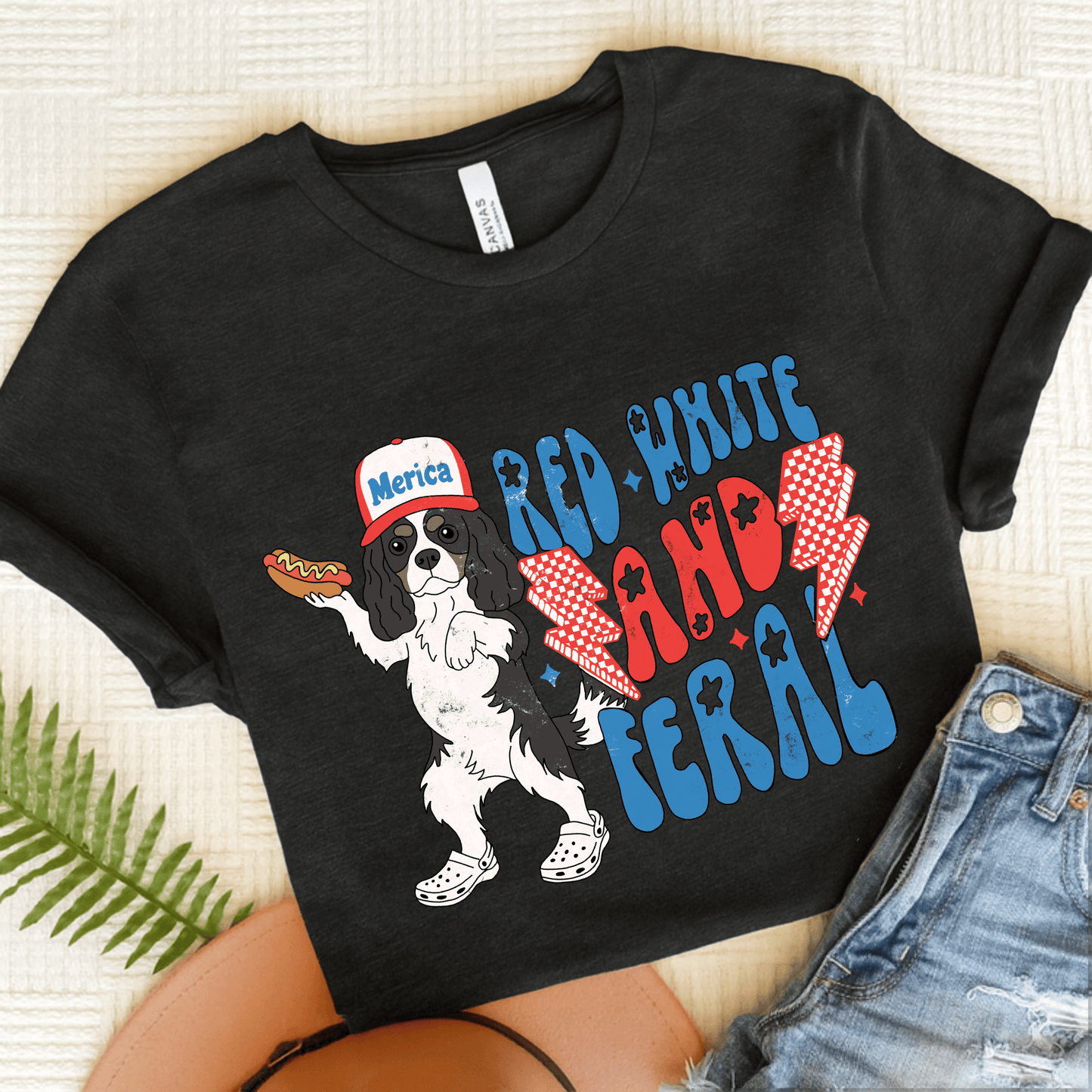 Personalized Cavalier USA Feral Unisex TShirt Dark Grey Heather