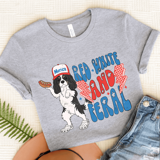 Personalized Cavalier USA Feral Unisex TShirt Athletic Heather