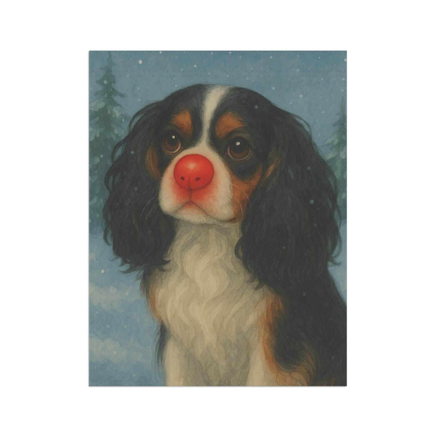 Tricolor Cavalier Reindeer Garden Flag