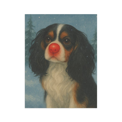 Tricolor Cavalier Reindeer Garden Flag