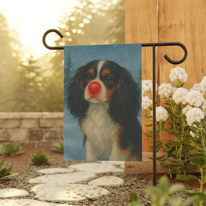 Tricolor Cavalier Reindeer Garden Flag