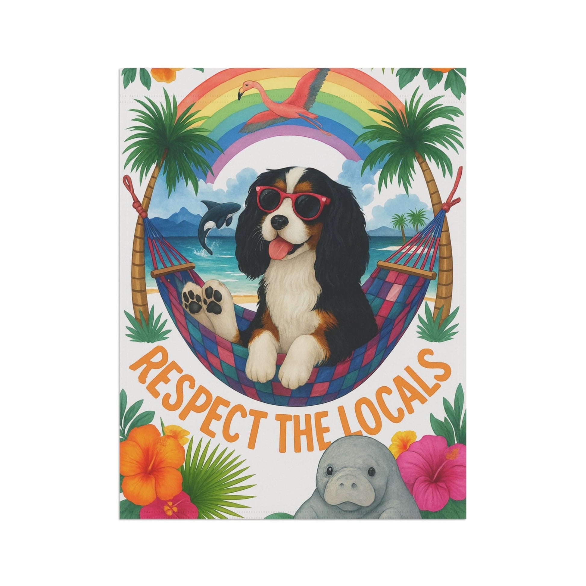 Tricolor Cavalier Respect Garden Flag
