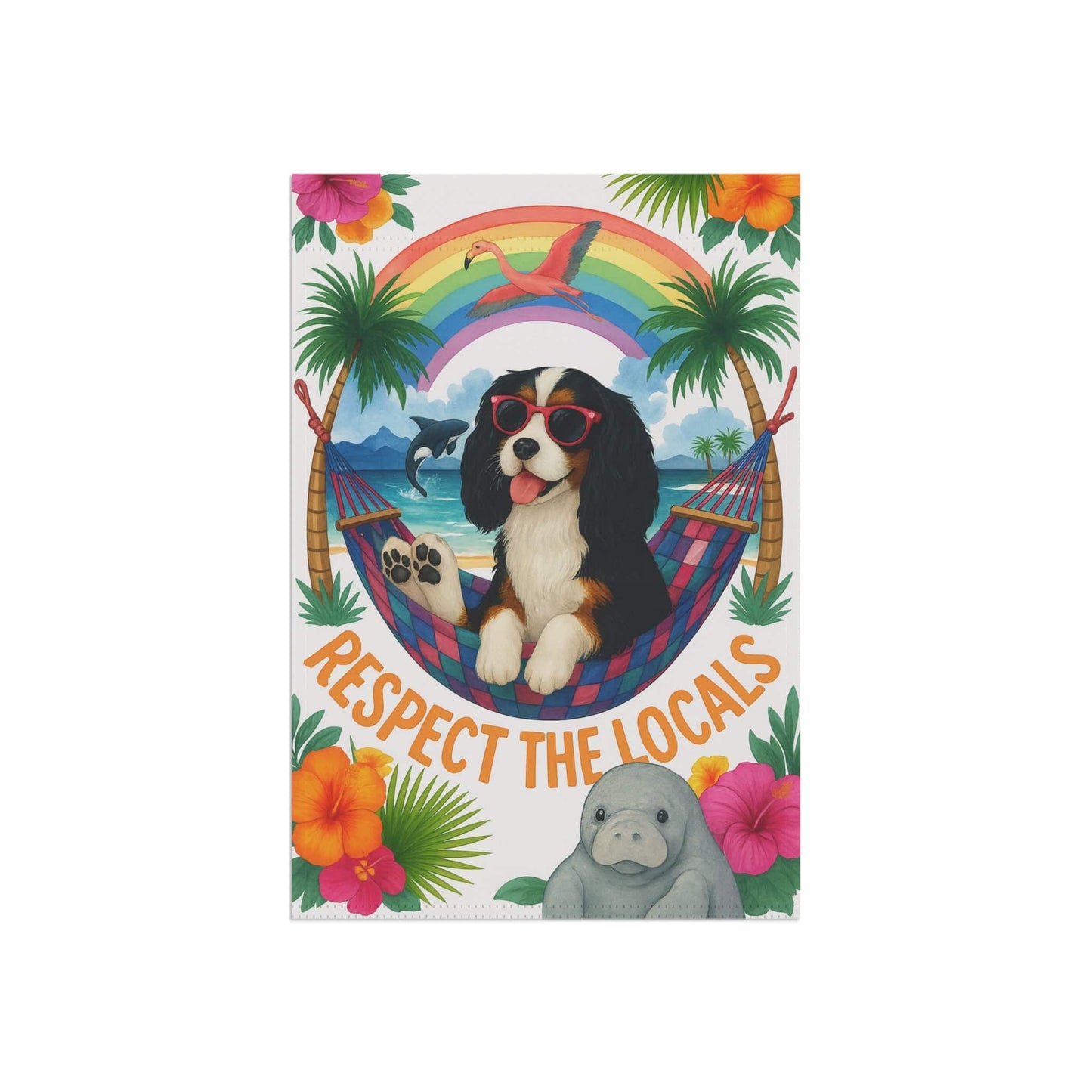 Tricolor Cavalier Respect Garden Flag