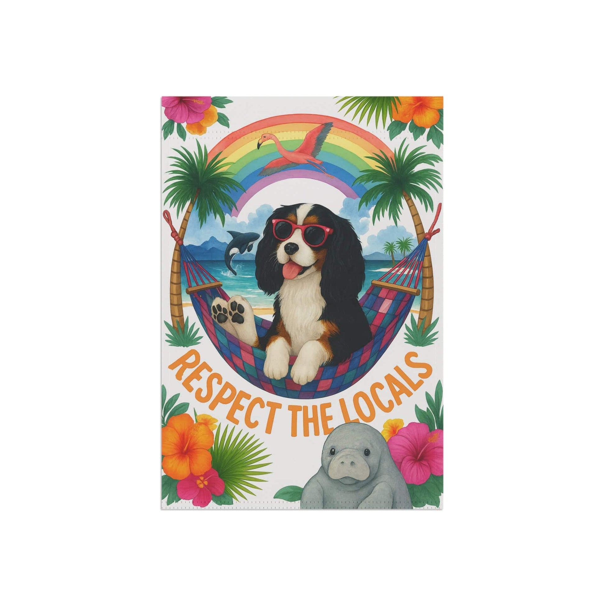 Tricolor Cavalier Respect Garden Flag