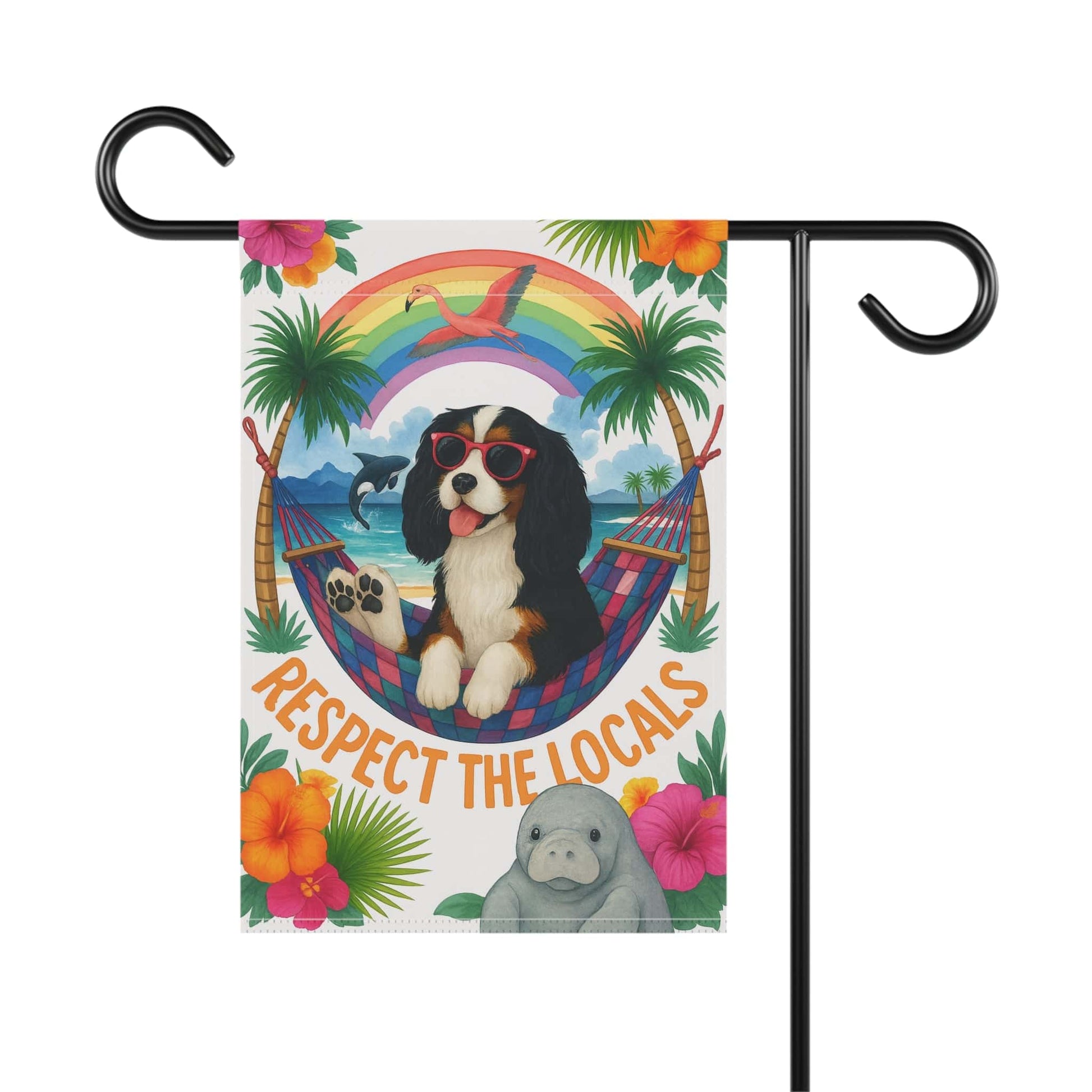 Tricolor Cavalier Respect Garden Flag