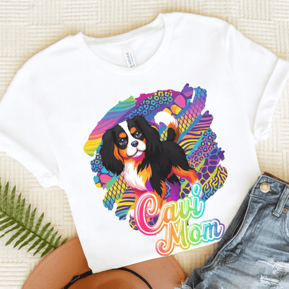 Tricolor Cavalier Retro Neon Tshirt White