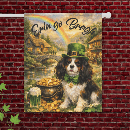 Personalized Cavalier Patricks Irish Garden Flag 24.5'' × 32''