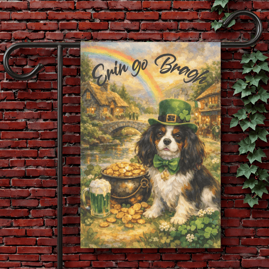Personalized Cavalier Patricks Irish Garden Flag 12'' × 18''