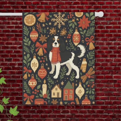 Personalized Cavalier Scandinavian Winter Garden Yard Flag 24.5'' × 32''