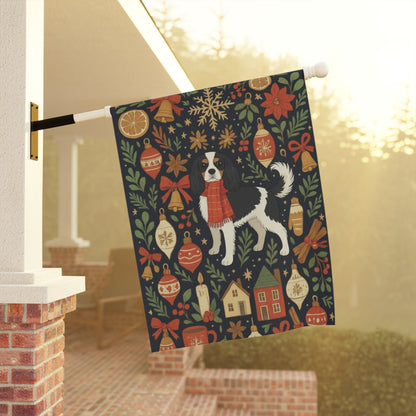 Personalized Cavalier Scandinavian Winter Garden Yard Flag