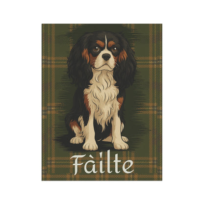 Tricolor Cavalier Scottish Welcome Garden Flag