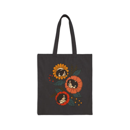 Tricolor Cavalier Sleeping Flowers Tote Bag
