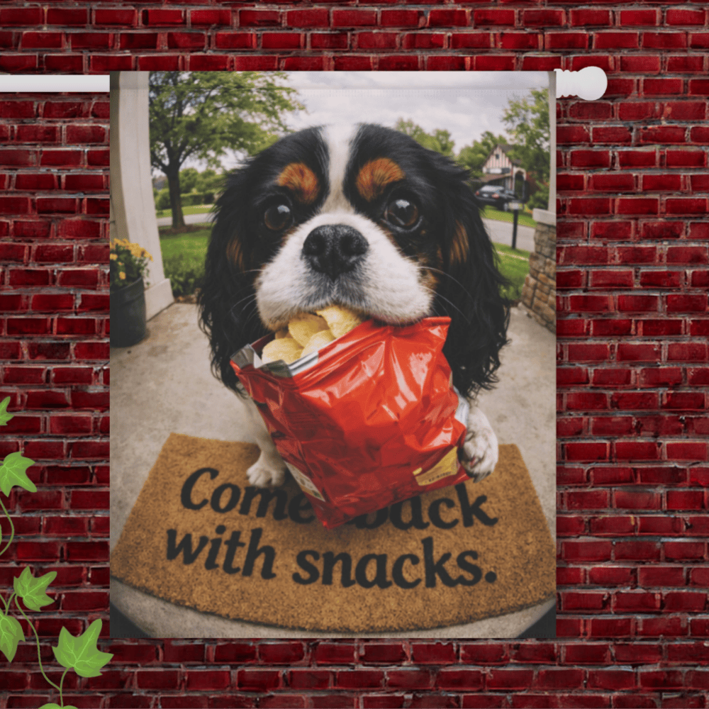 Personalized Cavalier Snacks Camera Yard Flag 24.5'' × 32''
