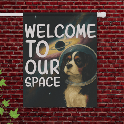Tricolor Cavalier Space Garden Flag 24.5'' × 32''