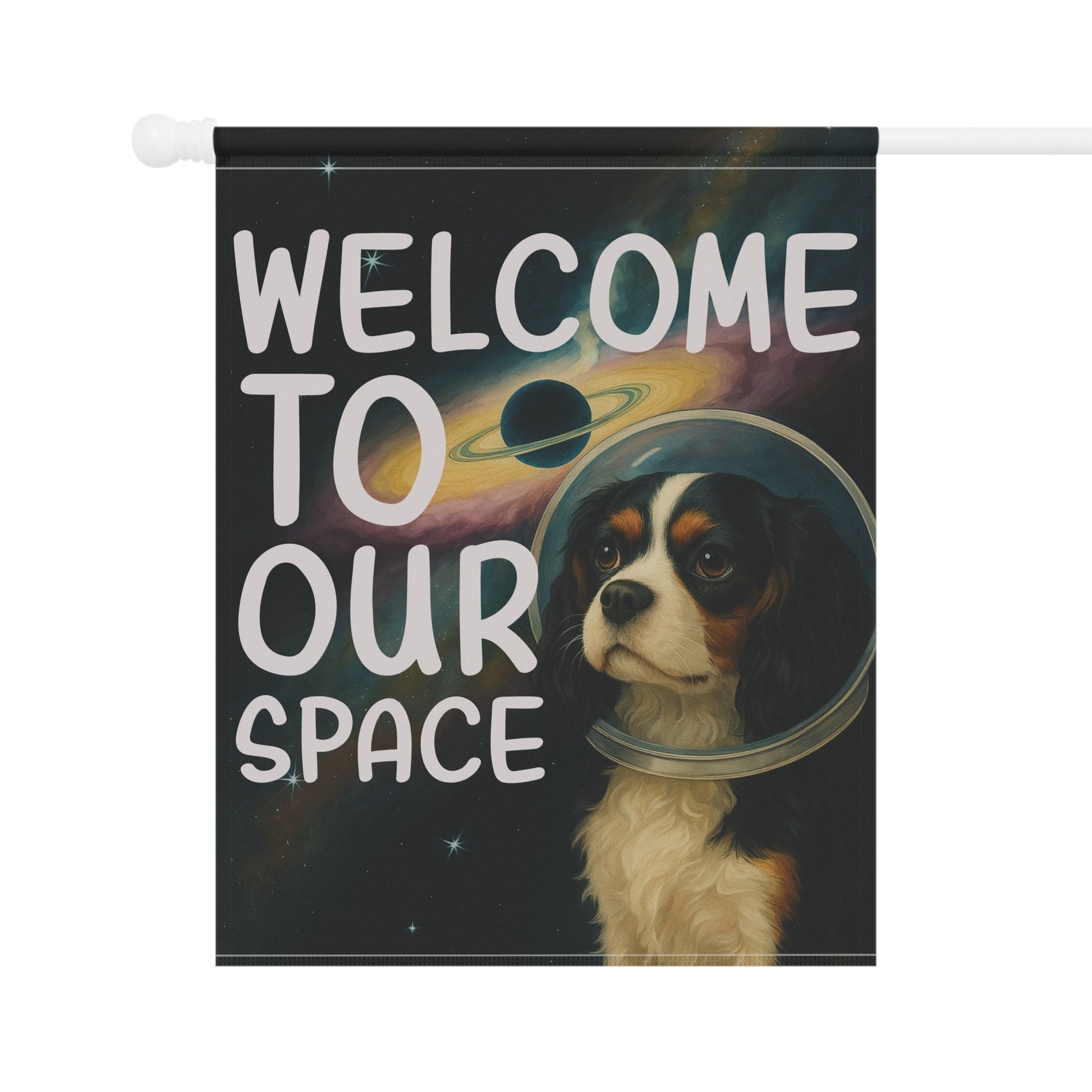 Tricolor Cavalier Space Garden Flag