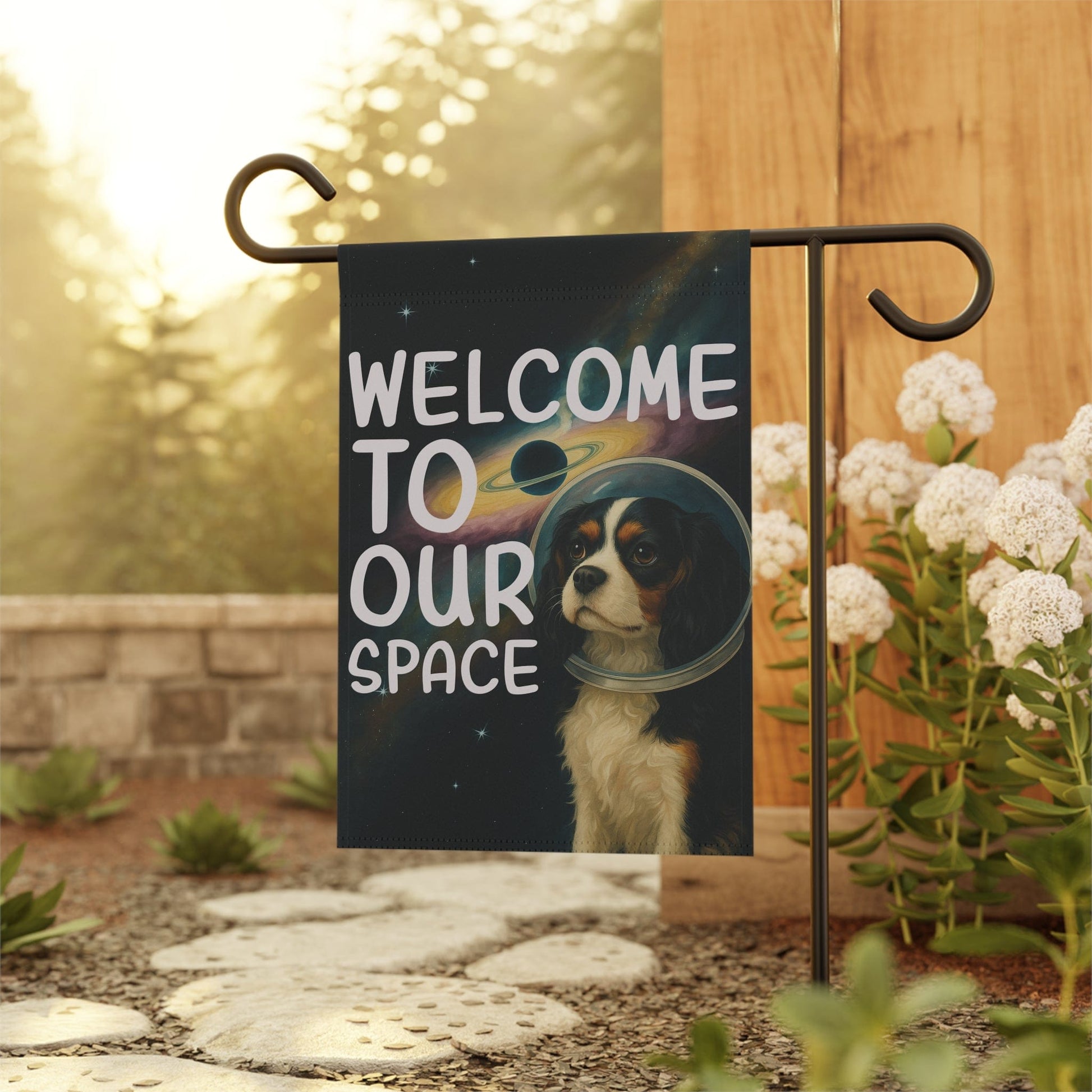 Tricolor Cavalier Space Garden Flag