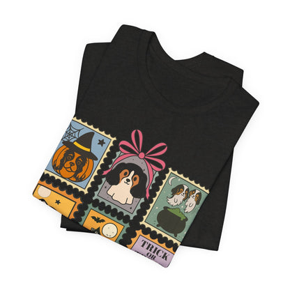 Tricolor Cavalier Spooky Stamps TShirt