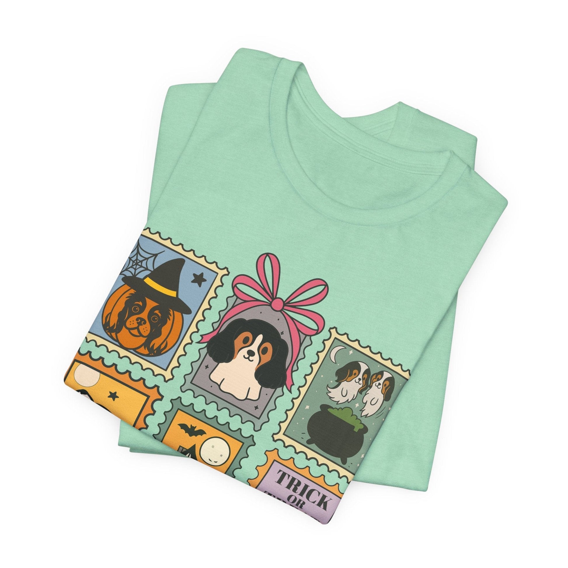 Tricolor Cavalier Spooky Stamps TShirt