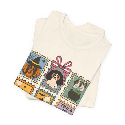 Tricolor Cavalier Spooky Stamps TShirt