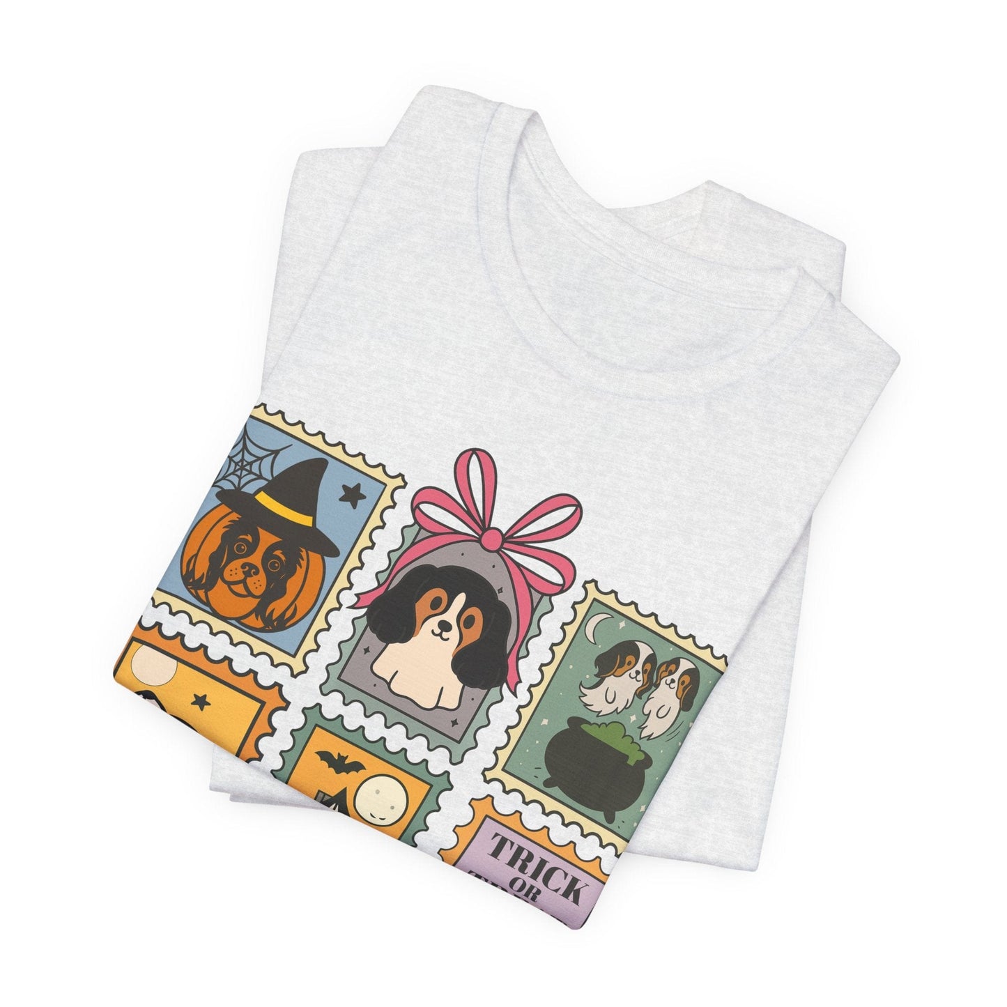 Tricolor Cavalier Spooky Stamps TShirt
