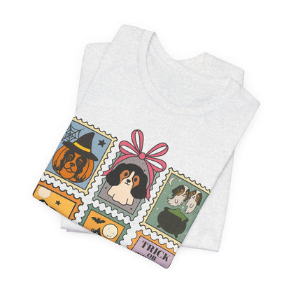 Tricolor Cavalier Spooky Stamps TShirt
